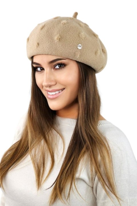 LINDA zimowy regulowany beret z antenką kolor piaskowy - Kamea Kamea LINDA zimowy regulowany beret z antenką kolor piaskowy - Kamea Kamea