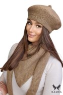 OFELIA zimowy beret damski kolor ciemny beż - Kamea Kamea OFELIA zimowy beret damski kolor ciemny beż - Kamea Kamea