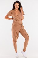 Spodnie Kombinezon Model M298 Beige - Infinite You Infinite You Spodnie Kombinezon Model M298 Beige - Infinite You Infinite You