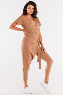 Spodnie Kombinezon Model M298 Beige - Infinite You Infinite You Spodnie Kombinezon Model M298 Beige - Infinite You Infinite You