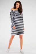 Sukienka Model M257 Black/Stripes - Infinite You Infinite You Sukienka Model M257 Black/Stripes - Infinite You Infinite You
