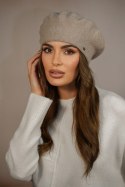 Zimowy Wełniany Beret Damski Kolor Ciemny Beżowy Kamea-Kiang - Kamea Kamea Zimowy Wełniany Beret Damski Kolor Ciemny Beżowy Kamea-Kiang - Kamea Kamea