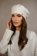 Zimowy Wełniany Beret Damski Kolor Ekru Kamea-Kiang - Kamea Kamea Zimowy Wełniany Beret Damski Kolor Ekru Kamea-Kiang - Kamea Kamea
