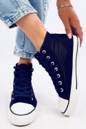 Ażurowe trampki za kostkę MOUSSE NAVY - Inello Inello Ażurowe trampki za kostkę MOUSSE NAVY - Inello Inello