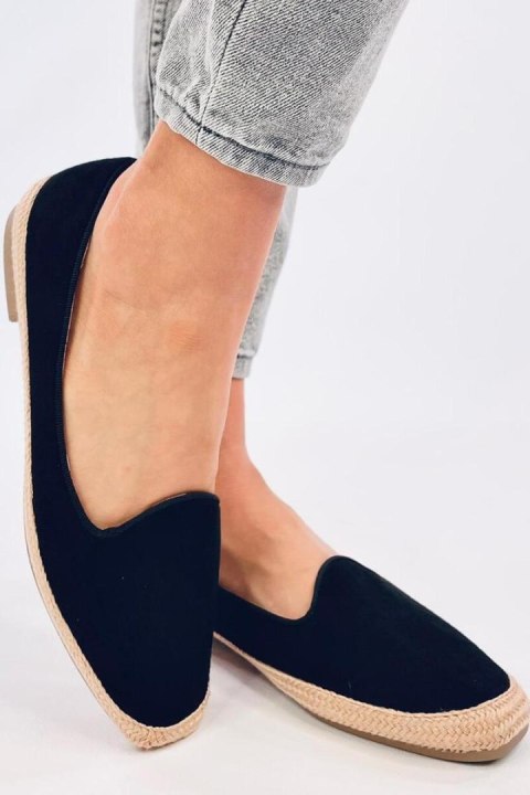 Baleriny espadryle damskie BALLOT BLACK - Inello Inello Baleriny espadryle damskie BALLOT BLACK - Inello Inello