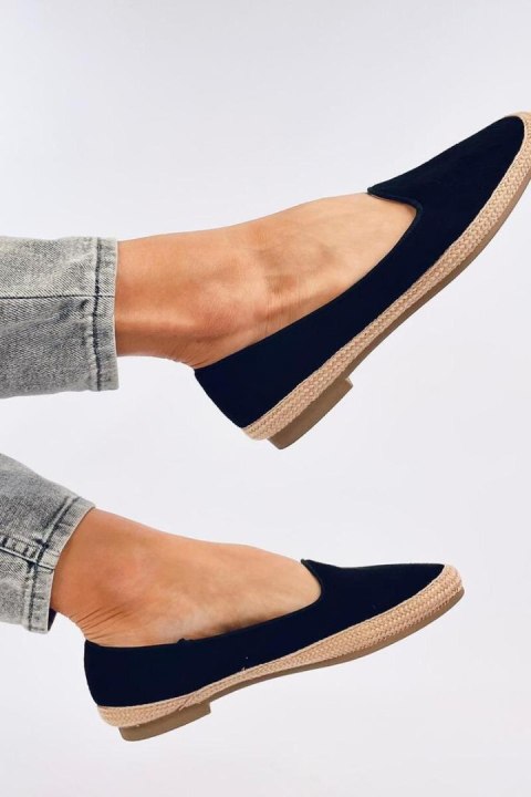 Baleriny espadryle damskie BALLOT BLACK - Inello Inello Baleriny espadryle damskie BALLOT BLACK - Inello Inello