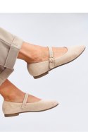 Baleriny w stylu Mary Jane GOLINS BEIGE - Inello Inello Baleriny w stylu Mary Jane GOLINS BEIGE - Inello Inello