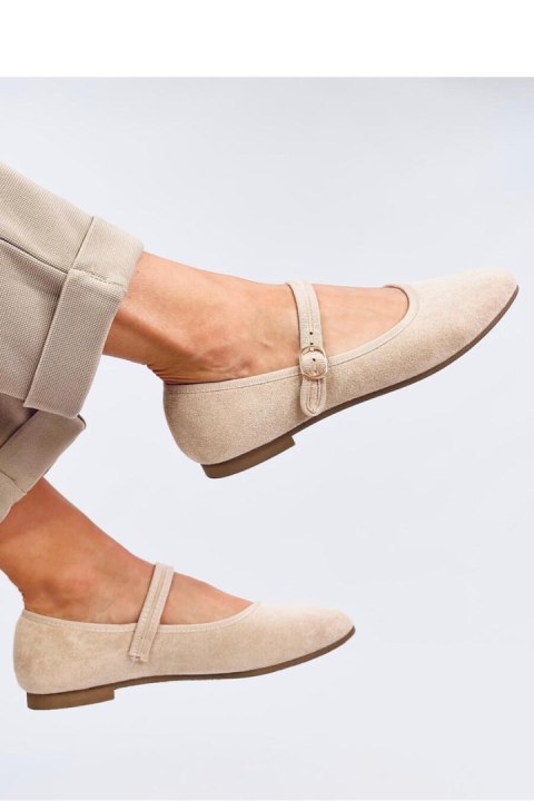 Baleriny w stylu Mary Jane GOLINS BEIGE - Inello Inello Baleriny w stylu Mary Jane GOLINS BEIGE - Inello Inello