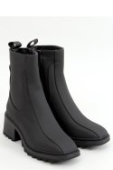 Botki damskie czarne QT33P BLACK - Inello Inello Botki damskie czarne QT33P BLACK - Inello Inello