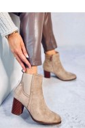 Botki klasyczne na obcasie ROSEY KHAKI - Inello Inello Botki klasyczne na obcasie ROSEY KHAKI - Inello Inello