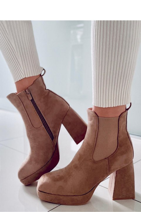 Botki na szerokim obcasie CIARA KHAKI - Inello Inello Botki na szerokim obcasie CIARA KHAKI - Inello Inello