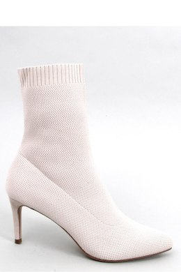 Botki na szpilce skarpetkowe DONATELLA BEIGE - Inello Inello