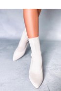 Botki na szpilce skarpetkowe DONATELLA BEIGE - Inello Inello Botki na szpilce skarpetkowe DONATELLA BEIGE - Inello Inello