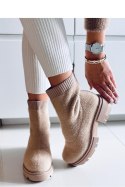 Botki skarpetkowe ROANNA KHAKI - Inello Inello Botki skarpetkowe ROANNA KHAKI - Inello Inello