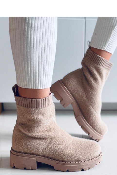 Botki skarpetkowe ROANNA KHAKI - Inello Inello Botki skarpetkowe ROANNA KHAKI - Inello Inello