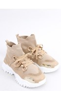 Buty sportowe za kostkę skarpetkowe PETRA KHAKI - Inello Inello Buty sportowe za kostkę skarpetkowe PETRA KHAKI - Inello Inello