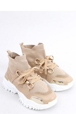 Buty sportowe za kostkę skarpetkowe PETRA KHAKI - Inello Inello