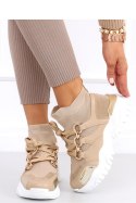 Buty sportowe za kostkę skarpetkowe PETRA KHAKI - Inello Inello Buty sportowe za kostkę skarpetkowe PETRA KHAKI - Inello Inello