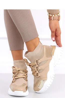 Buty sportowe za kostkę skarpetkowe PETRA KHAKI - Inello Inello