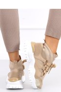 Buty sportowe za kostkę skarpetkowe PETRA KHAKI - Inello Inello Buty sportowe za kostkę skarpetkowe PETRA KHAKI - Inello Inello