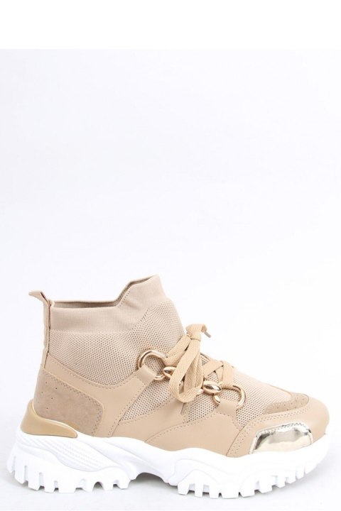 Buty sportowe za kostkę skarpetkowe PETRA KHAKI - Inello Inello Buty sportowe za kostkę skarpetkowe PETRA KHAKI - Inello Inello