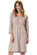 Koszulka nocna Koszula Nocna Model Majka 1385 Beige - M-Max M-Max Koszulka nocna Koszula Nocna Model Majka 1385 Beige - M-Max M-Max
