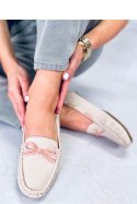 Mokasyny damskie klasyczne KAMILA BEIGE - Inello Inello Mokasyny damskie klasyczne KAMILA BEIGE - Inello Inello