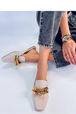 Sandał Klapki z łańcuchem FORTUNE BEIGE - Inello Inello