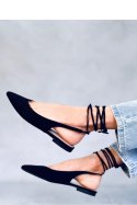 Baleriny bez pięty wiązane DENTONI BLACK - Inello Inello Baleriny bez pięty wiązane DENTONI BLACK - Inello Inello