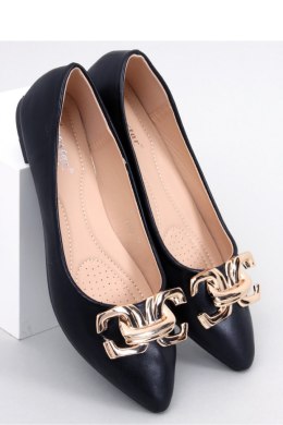 Baleriny eleganckie z klamerką SIMONA BLACK - Inello Inello