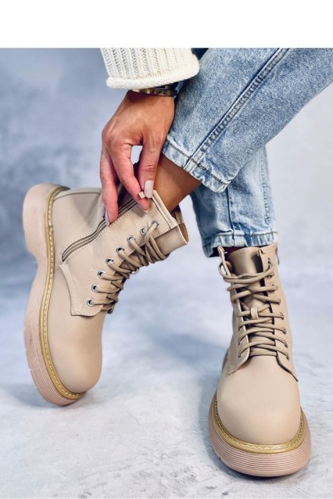 Botki sznurowane PEDDY KHAKI - Inello Inello Botki sznurowane PEDDY KHAKI - Inello Inello