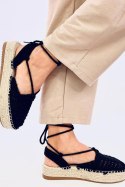 Espadryle damskie sznurkowe YAWEH BLACK - Inello Inello Espadryle damskie sznurkowe YAWEH BLACK - Inello Inello