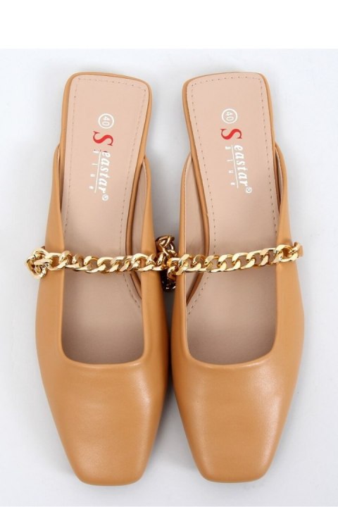 Sandał KLAPKI Z ŁAŃCUSZKIEM CAMEL T399P CAMEL - Inello Inello Sandał KLAPKI Z ŁAŃCUSZKIEM CAMEL T399P CAMEL - Inello Inello