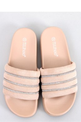 Sandał Klapki z cyrkoniami LYNNE BEIGE - Inello Inello