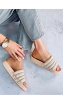 Sandał Klapki z cyrkoniami LYNNE BEIGE - Inello Inello Sandał Klapki z cyrkoniami LYNNE BEIGE - Inello Inello