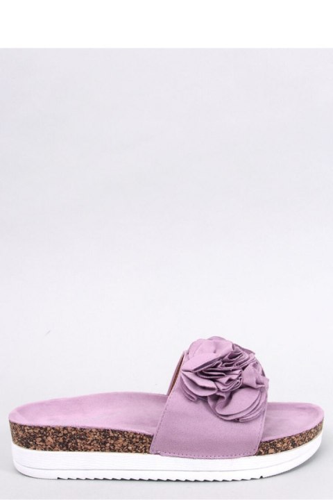 Sandał Klapki z kwiatami RIZZO PURPLE - Inello Inello Sandał Klapki z kwiatami RIZZO PURPLE - Inello Inello