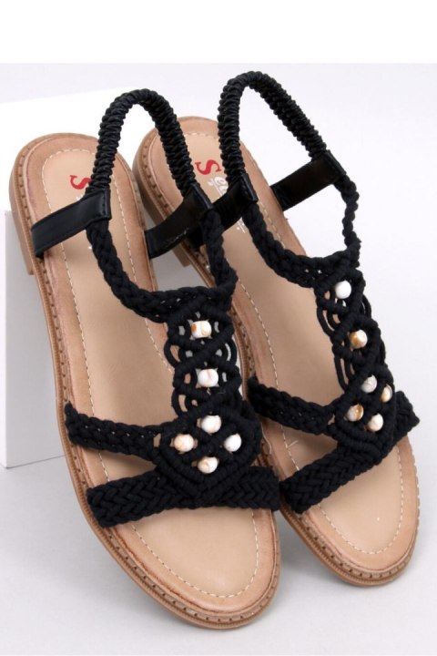Sandałki sznurkowe boho ASHES BLACK - Inello Inello Sandałki sznurkowe boho ASHES BLACK - Inello Inello