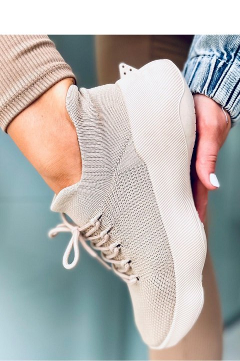 Skarpetkowe buty sportowe DESIRE KHAKI - Inello Inello Skarpetkowe buty sportowe DESIRE KHAKI - Inello Inello