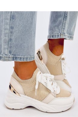 Sneakersy na koturnie DAVIS BEIGE - Inello Inello