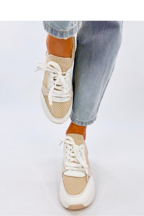 Sneakersy na koturnie DAVIS BEIGE - Inello Inello Sneakersy na koturnie DAVIS BEIGE - Inello Inello