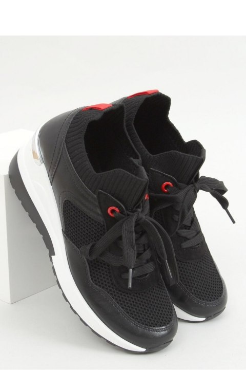 Sneakersy na koturnie FENIX BLACK - Inello Inello Sneakersy na koturnie FENIX BLACK - Inello Inello