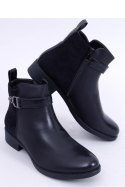 Sztyblety damskie licowo-zamszowe AMIL BLACK - Inello Inello Sztyblety damskie licowo-zamszowe AMIL BLACK - Inello Inello