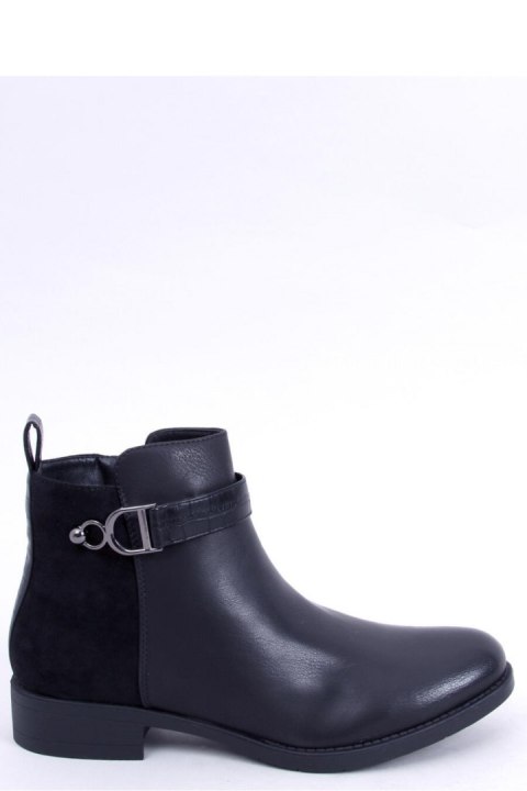 Sztyblety damskie licowo-zamszowe AMIL BLACK - Inello Inello Sztyblety damskie licowo-zamszowe AMIL BLACK - Inello Inello