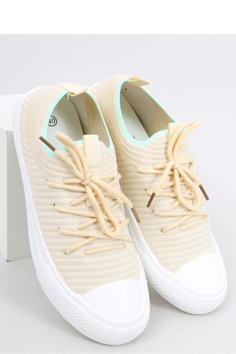 Trampki damskie skarpetkowe BRUNI LT.BEIGE - Inello Inello Trampki damskie skarpetkowe BRUNI LT.BEIGE - Inello Inello
