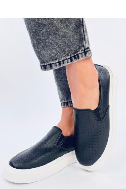 Trampki slip-on ażurowe TOWNS BLACK - Inello Inello