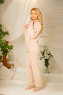 Bluza Damska Model Fogo bawełna Beige - Kalimo Kalimo Bluza Damska Model Fogo bawełna Beige - Kalimo Kalimo