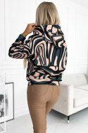 Bluza Damska Model 390-5 Green/Beige - Numoco Numoco Bluza Damska Model 390-5 Green/Beige - Numoco Numoco