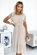 Sukienka Model 465-2 Mia Beige - Numoco Numoco Sukienka Model 465-2 Mia Beige - Numoco Numoco