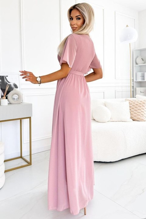Sukienka Model 545-1 Powder Pink - Numoco Numoco Sukienka Model 545-1 Powder Pink - Numoco Numoco