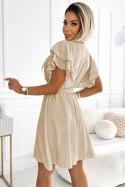 Sukienka Model 586-1 Beige - Numoco Numoco Sukienka Model 586-1 Beige - Numoco Numoco